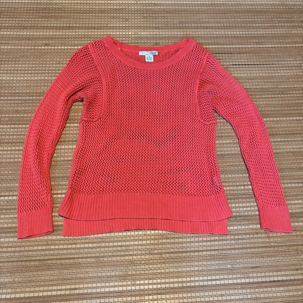 RXB open knit long sleeve sweater size M